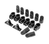 Ejoyous Boat Deck Hinge Nylon Hardware Accessories Set with Jaw Slide and Eye End Cap for 22mm 7 8in Pipe 16pcs Lightweight Fit for Boat Marine Yacht Bimini Top