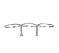 Ejoyous Boat Triple Ring Cup Holder Stainless Steel Marine Drink Holder 3 Cup Capacity Universal Fit for Cans Bottles Up to 91mm with Polished Finish Open Frame Design