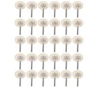 Ejoyous Brush Wheel Mini Wire Brush Abrasive Wheel Buffing Tools Finishing Tools Polishing Accessories 30Pcs 3mm Shank Curl Style with 25mm Outer Diameter for Rust Paint Removal Wood (wool mane)