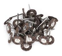 Ejoyous Brush Wheel Mini Wire Brush Abrasive Wheel Buffing Tools Finishing Tools Polishing Accessories 30Pcs 3mm Shank Curl Style with 25mm Outer Diameter for Rust Paint Removal Wood (Horsehair)