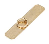Ejoyous Cabinet Door Handle Brass Drawer Pull Bronze Finish Chinese Antique Pattern Easy Installation for Cabinets Dressers Wardrobes Windows Retro Furniture (16cm Long Brass-Colored Screw-Fixed
