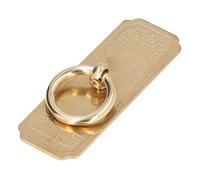 Ejoyous Cabinet Door Handle Brass Drawer Pull Bronze Finish Chinese Antique Pattern Easy Installation for Cabinets Dressers Wardrobes Windows Retro Furniture (10cm Long Brass-Colored Screw-Fixed