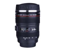 Ejoyous Camera Lens Shaped Insulation Cup, Stainless Steel Travel Mug with Large Capacity, for Outdoor Activities Hiking Cycling Travelling (Five Generations (Black))