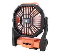 Ejoyous Camping Fan USB Battery -operated Table Fan with 10400mAh Battery 4 Speeds 90 ° Inclination 360 ° Hanger Led Lamp 3 Brightnesses for Tent Travel (Orange)
