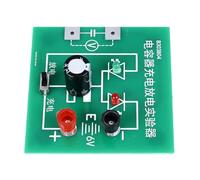 Ejoyous Capacitor Charge Discharge Experimental Equipment PVC Capacitor Charge Discharge Module with Indicator Light for Physics Electronics Teaching Instrument for Students and Classroom