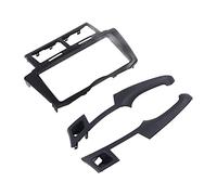 Ejoyous Car Fascia ABS 2DIN Radio Stereo Panel Dash CD Frame Panel Simple Install for Vitz Platz 2005 2011 Dashboard Replacement (Black)