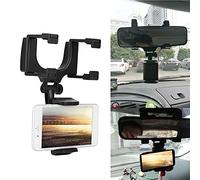 Ejoyous Car Rearview Mirror Phone Holder 360 Degree Rotatable Universal Smartphone Mount for GPS Navigation Devices