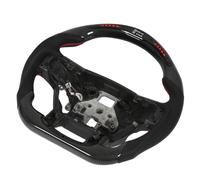 Ejoyous Carbon Fiber LED Steering Wheel, Perforated Leather with Red Stitching, Racing Design with Shift Lights for Enhanced Performance and Real-Time Data Display