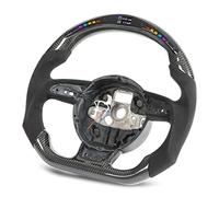 Ejoyous Carbon Fiber LED Steering Wheel, Racing Design with Shift Lights, Real-time RPM Display and Flat Bottom for B8.5 RS3 RS4 RS5 RS6 RS Models
