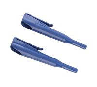 Ejoyous Carpenter Pencil Cover, 2 Pcs ABS Deep Hole Marker Cover with Pocket Clip, Non Slip Grip, Dust Blocking Long Nose Pencil Protector for Woodworkers Carpenters (Blue)