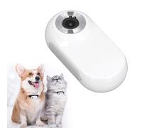 Ejoyous Cat Collar Camera, 1080P HD Adjustable Clip On Design 120 Wide Angle Lens, with OTG Phone Connection No WiFi Needed, for Pet Supplies Video Records Outdoor Indoor Dogs Cats (White)
