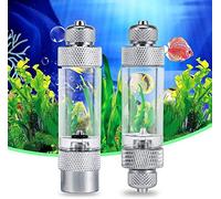 Ejoyous CO2 Hanging Bubble Counter with Check Valve Double Head Non-Return Bubble Counter for Aquarium Water Plant, Fish Tank Tool for Co2 Diffuser Atomizer Regulator Injection System (Dual Head)