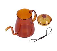 Ejoyous Coffee Kettle Glass Coffee Pot 600ml, High Borosilicate Glass Drip Kettle with Long Nozzle, 4.5 X 6.3 in, 302°F Range, for Home Kitchen Office Pour Over Tea (Brown)