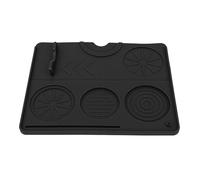 Ejoyous Coffee Tamping Mat Silicone Portafilter Mat 25 X 20 X 1 Cm with Tool Slots Raised Edges Non Slip for Machine Countertop Home Barista