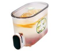Ejoyous Cold Kettle Food Grade Plastic Drink Dispenser 5L Refrigerator Drink Container with Faucet Wide Opening Easy Cleaning for Fridge Iced Tea Lemonade Fruit Tea