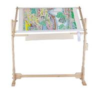 Ejoyous Cross Stitch Stand, 5 Adopted Height Level Adjustable Embroidery Frames and Stands, Wooden Cross Stitch Floor Stand, Embroidery Needlework Lap Frame Craft Tool for Cross Stitch