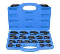 Ejoyous Crowfoot Wrench Set, 19 Pieces Heavy Duty Metric 8-32mm/0.3-1.3in Flare Nut Wrenches Spanners with Open End Drive Ratchet Extension Crow Foot Tools