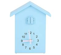 Ejoyous Cuckoo Clock Wall, Pendulum Wall Clock with Bird Tweeting Sound Blue Window Bird Wall Clock, Hanging Watch Decoration for Living Room Kitchen Office