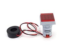 Ejoyous Current Signal Indicator, Universal 2 Display Square Lamp Light 60 to 500V AC, with Clear Printing and High Brightness, for Easy Identification of Working Status (Red)