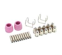 Ejoyous Cutting Torch Consumables Kit, Chrome Plated Copper Electrode Contact Tip Ceramic Nozzle, Simple Installation 3 Piece Set for SG 55 AG 60 WSD 60P Cutting Work (95pcs)