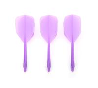 Ejoyous Dart Shafts and Flights, Integrated Dart Shaft and Flight Combo Transparent Tail Precision Moulded 90° Flight ABS Break Resistant Lightweight with 2BA Thread (Purple)