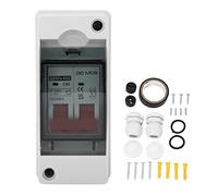 Ejoyous DC Circuit Breaker 2P 50A 1000V PV Solar Circuit Breaker Solar DC Breaker with Transparent Window IP65 Water Proofing for Solar Panel Off Grid System RV