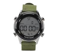 Ejoyous Digital Sports Watch with EL Backlight 50M Water Resistance Nylon Strap Stopwatch Countdown Calendar Alarm for Outdoor Men Travel (OD Green)