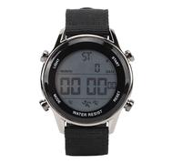 Ejoyous Digital Sports Watch with EL Backlight 50M Water Resistance Nylon Strap Stopwatch Countdown Calendar Alarm for Outdoor Men Travel (Black)