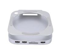 Ejoyous Dock Fit for M4 Metal Desktop Computer Docking Station with 8TB NVMe Enclosure 2 USB A 10Gbps TF 4.0 USB C Power for Office Studio Desk Setup