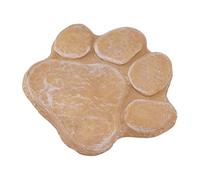 Ejoyous Dog Memorial Stone Pet Grave Marker Pawprint Engraving Memorial Weatherproof Resin Personalized Engraving for Outdoor with Heartwarming Pet Loss Remembrance (Sandy Yellow)