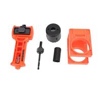 Ejoyous Door Latch Mortise Tool, Reinforced Guide Template Door Lock and Latch Installation Kit Carbon Steel Hole Saw for Wooden