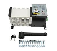 Ejoyous Dual Power Automatic Transfer Switch, ABS Aluminum Alloy 4P 160A AC400V Generator Dual Power Automatic Changeover Switch for Homes Offices Public Buildings