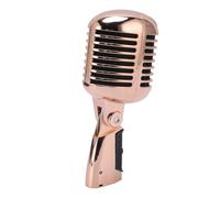 Ejoyous Dynamic Microphone Zinc Alloy Cardioid Microphone 600 Ohm 50 to 18KHz Adjustable Angle Shockproof Structure for Stage Performance KTV Speech Recording (Rose Gold)