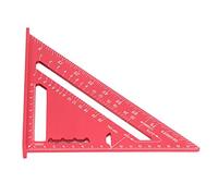 Ejoyous Ejoyous Carpenter Square Woodworking, Aluminum Alloy Measuring Tool, Accurate 45 and 90 Degree Angles, Ideal for Carpenters and Projects (Gold) (Red)