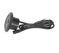 Ejoyous Embedded Charging Port ABS Round Charging Port with USB and Type C QC3 0 12V to 30V 20W Blue LED for Desk Sofa Office Hotel Home Phone (Black)