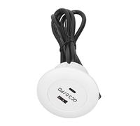 Ejoyous Embedded Charging Port ABS Round Charging Port with USB and Type C QC3 0 12V to 30V 20W Blue LED for Desk Sofa Office Hotel Home Phone (White)