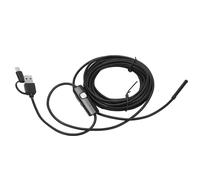 Ejoyous Endoscope, ABS 3 in 1 Borescope 5.5mm 640x480 6 LED IP67 Inspection Camera for Phone and, for Auto Engine Pipeline Drain Repair in 32 to 158°F (3.5m)