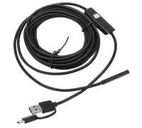 Ejoyous Endoscope, ABS 3 in 1 Borescope 5.5mm 640x480 6 LED IP67 Inspection Camera for Phone and, for Auto Engine Pipeline Drain Repair in 32 to 158°F (2m)