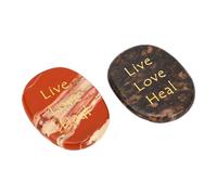 Ejoyous Engraved Encouragement Stone, 2PCS Polishing Look Inspirational Word Stones Clear Engravings for Fish Jar Vase Decoration