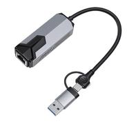 Ejoyous Ethernet Adapter Aluminum Alloy USB C to RJ45 Adapter 5Gbps Wired Network Dongle with Wake on LAN Stable Connection for Laptops Desktops Streaming Office