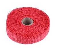 Ejoyous Exhaust Heat Wrap with High Temperature , Durable Pipe Wrap for Automotive Applications, 5m Length with Stainless Steel Ties (Red)