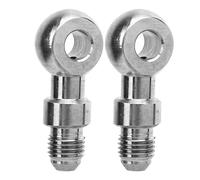 Ejoyous Eye Banjo Adapter Fittings Stainless Steel Straight Brake Banjo Fitting 8mm Inner Diameter 11mm Thread Rust and Resistance Easy Installation for Brake Hose Repair