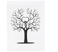 Ejoyous Fingerprint Tree, DIY Guest Book with Signature on Canvas DIY Wedding Tree Personalized for Anniversary Birthday Signature