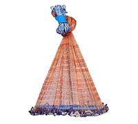 Ejoyous Fishing Cast Net, Portable Nylon Mesh Throw Casting Net Fishing Tackle Accessory with Plate for Freshwater and Saltwater Bait Trap Fish (Tire line-240 steel pendant)