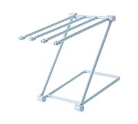 Ejoyous Folding Towel Drying Rack with 4 Arms, Space-saving Design, Sturdy Structure, Well Organized, Multifunctional, Beautiful and, Easy to Take, Hanging Towel Holder for Kitchen (Light Blue)