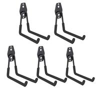 Ejoyous Garage Hook Wall Mounted Garage Hanger Iron and Rubber 5 Pack 33.06LB Load Rust Resistant Coating Easy Install for Bikes Tools Rope Shovel in Garden Home (Black)