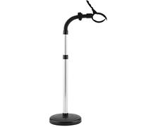 Ejoyous Hair Dryer Holder, Standing Stainless Steel Hair Dryer Stand with Adjustable Height and Stable Base, Women Pets Air Blower Holder with Clamp Holder Household Supplies