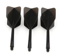 Ejoyous Integrated Dart Shafts and Flights, Lightweight Precision Molded 2BA Thread Flight System for Tournaments Practice ABS Black 80mm 3 Pieces
