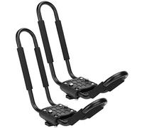 Ejoyous Kayak Roof Rack, J-Bar Roof Rack Metal Kayak Roof Carrier for Surf Board, Canoe, Ski Board, Mount on Car, SUV, Truck