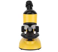 Ejoyous Kids Microscope Plastic Children Microscope 40X 1200X with 360 Rotation Head LED Light 10X 20X Eyepieces for Beginners Home Classroom Science Learning (Yellow)